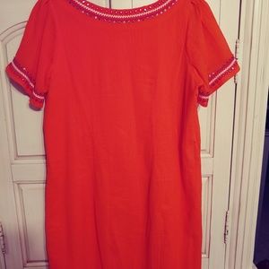 Tommy Banana Sequined Embroidered Short Sleeve Dre